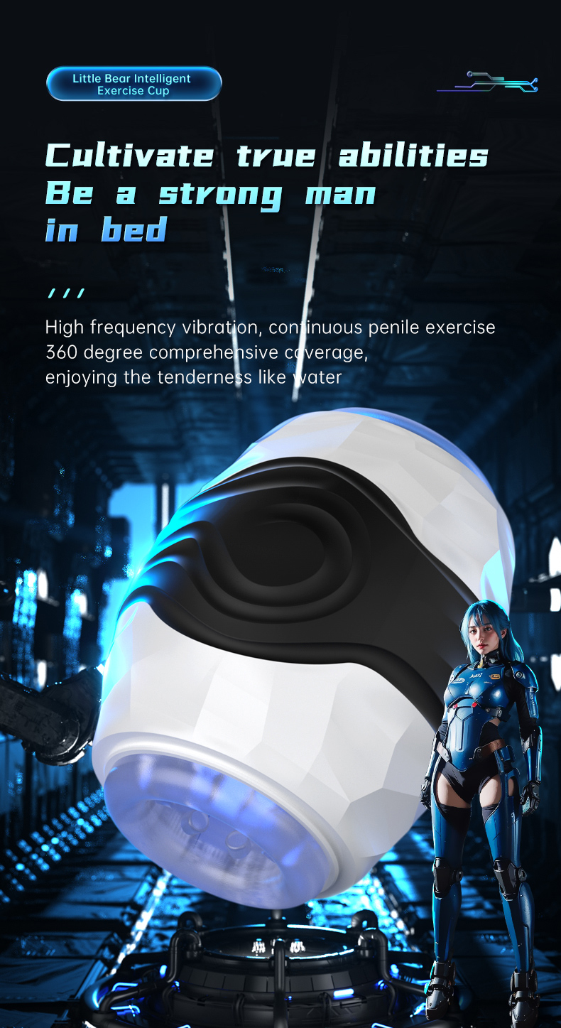 ute Fighter Bear Dual-Motor Vibrating Training Masturbation Cup 01