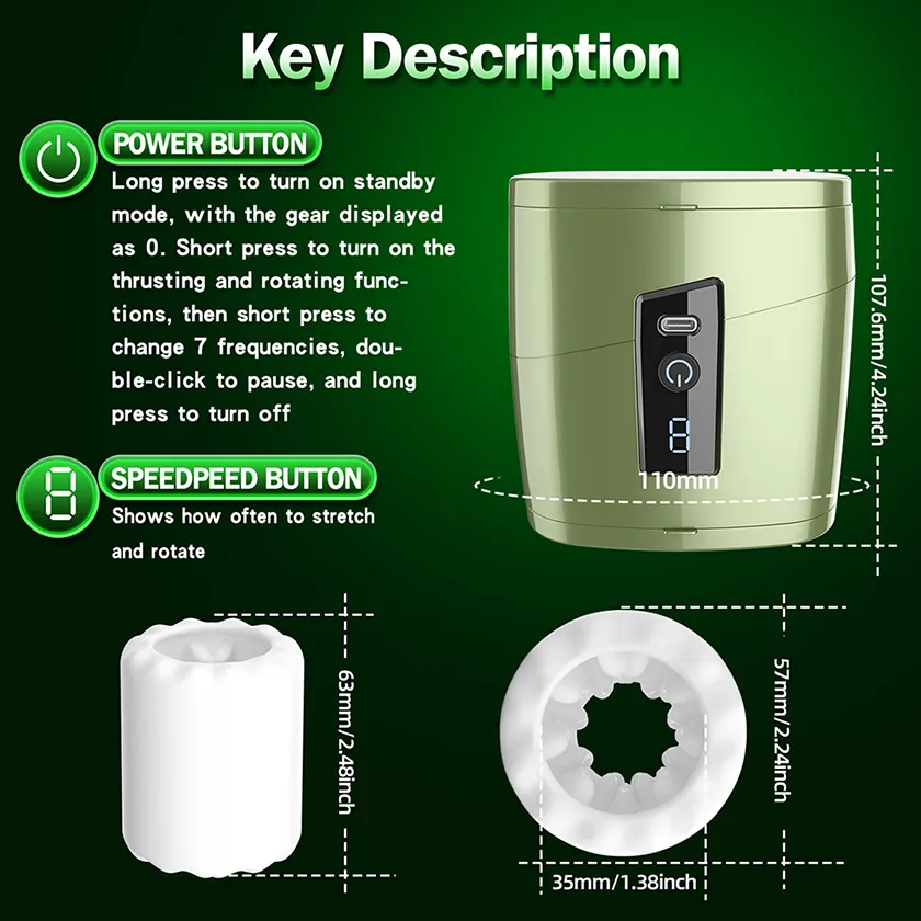 Automatic HandsFree Thrusting and Rotating Masturbator05