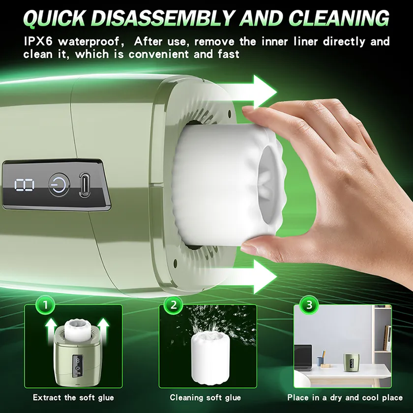 Automatic HandsFree Thrusting and Rotating Masturbator06
