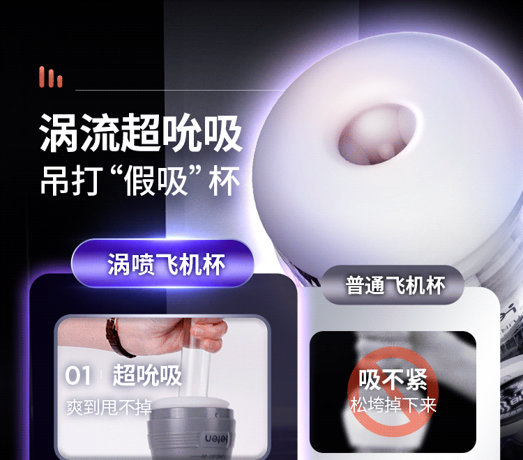 涡喷20-语音互动吮吸震动飞机杯 灰色 11