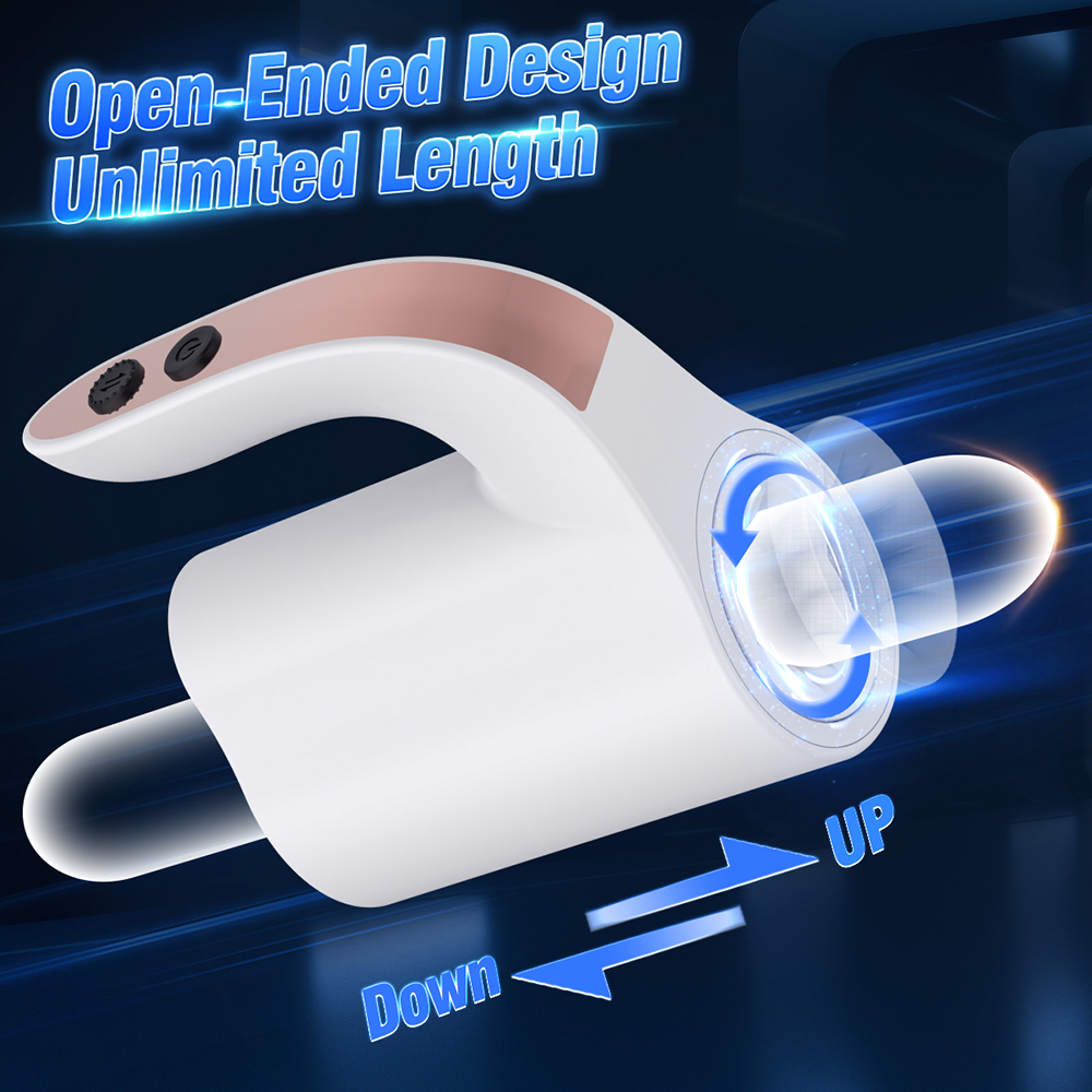 Dora Handheld Thrusting & Rotating Masturbation Cup (White) 02