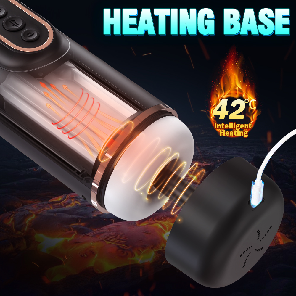 Dollice Thrusting Suction Vibrating Moaning & Warming Masturbation Cup (Black) 03