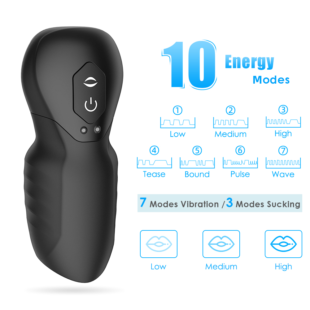 Lugan Small Suction Glans Training Masturbation Cup (Black) 05