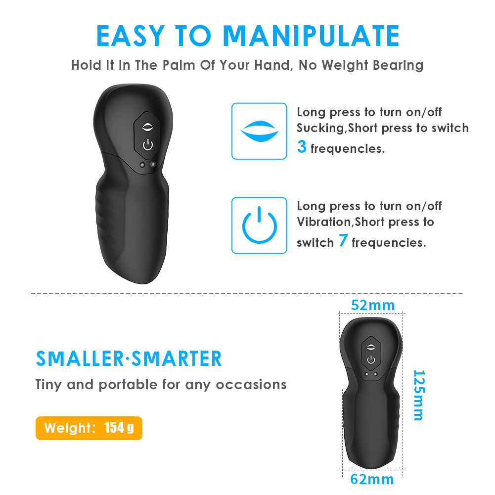 Lugan Small Suction Glans Training Masturbation Cup (Black) 07