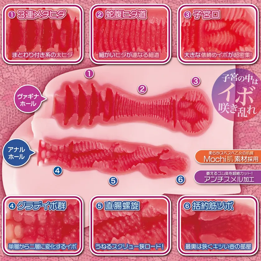 Made in Japan Notowa male masturbator，Utero in Bloom Onahole Double hole and Dual layer