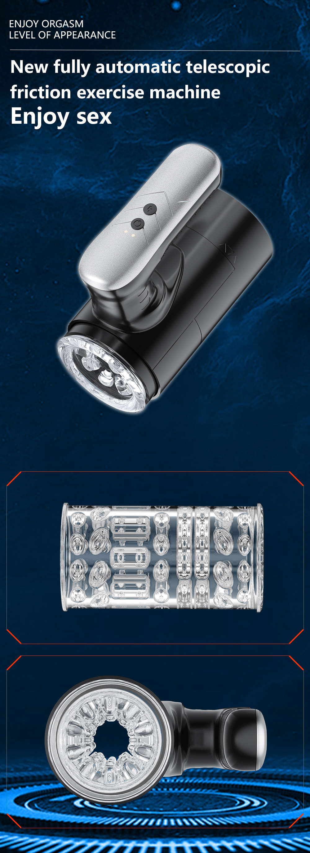 マーク ハンドヘルド 貫通型 伸縮&摩擦マスターベーションカップ 05