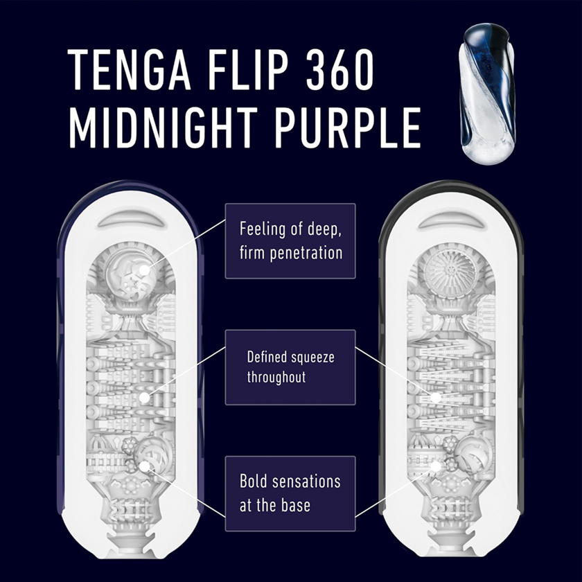 Tenga Flip 360 Midnight Purple Reusable Masturbation Cup 03