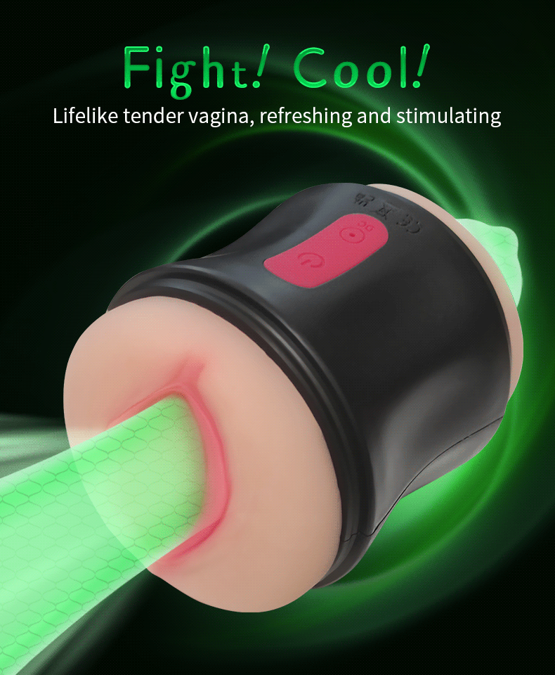 Demon Eye Dual-Vibration Full-Penetration Masturbation Cup (Flesh Tone) 03
