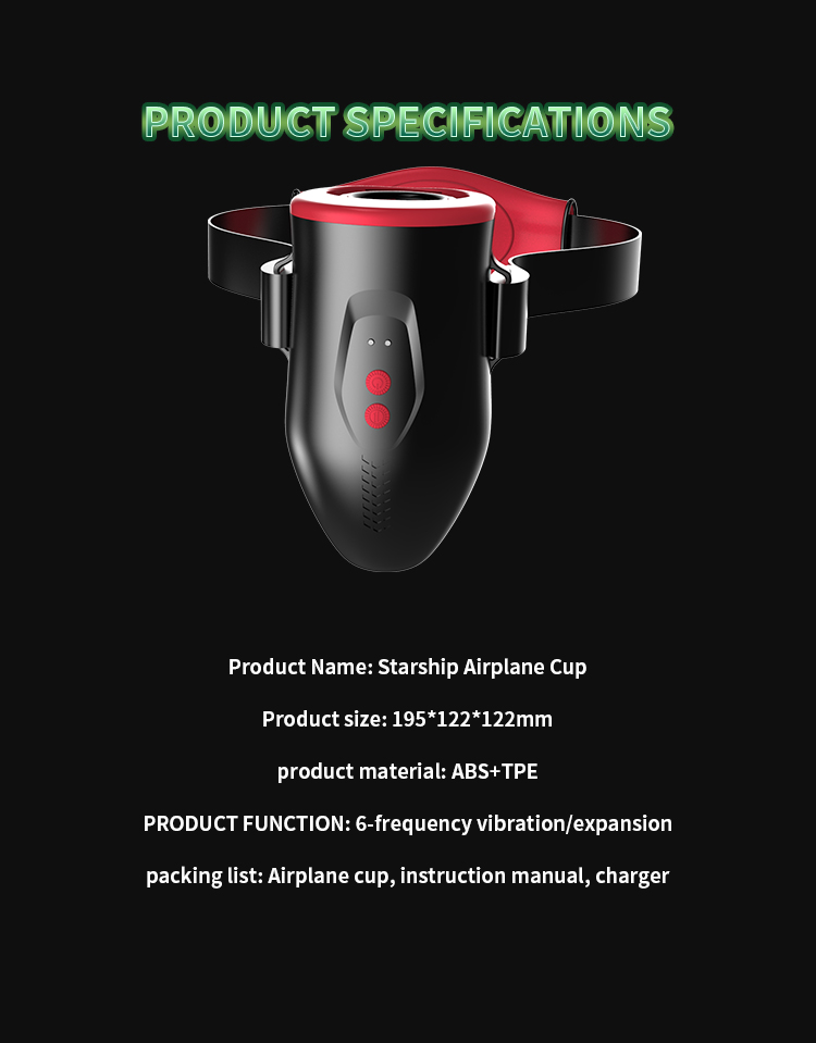 Star Arrow Waist-Strap Thrusting & Vibrating Masturbation Cup (Black) 10
