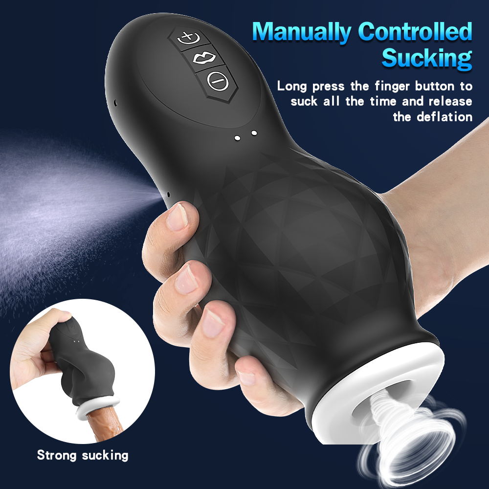 Dragon Scale Suction & Vibrating Masturbation Cup (Black) 04