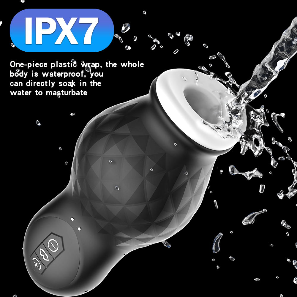 Dragon Scale Suction & Vibrating Masturbation Cup (Black) 06