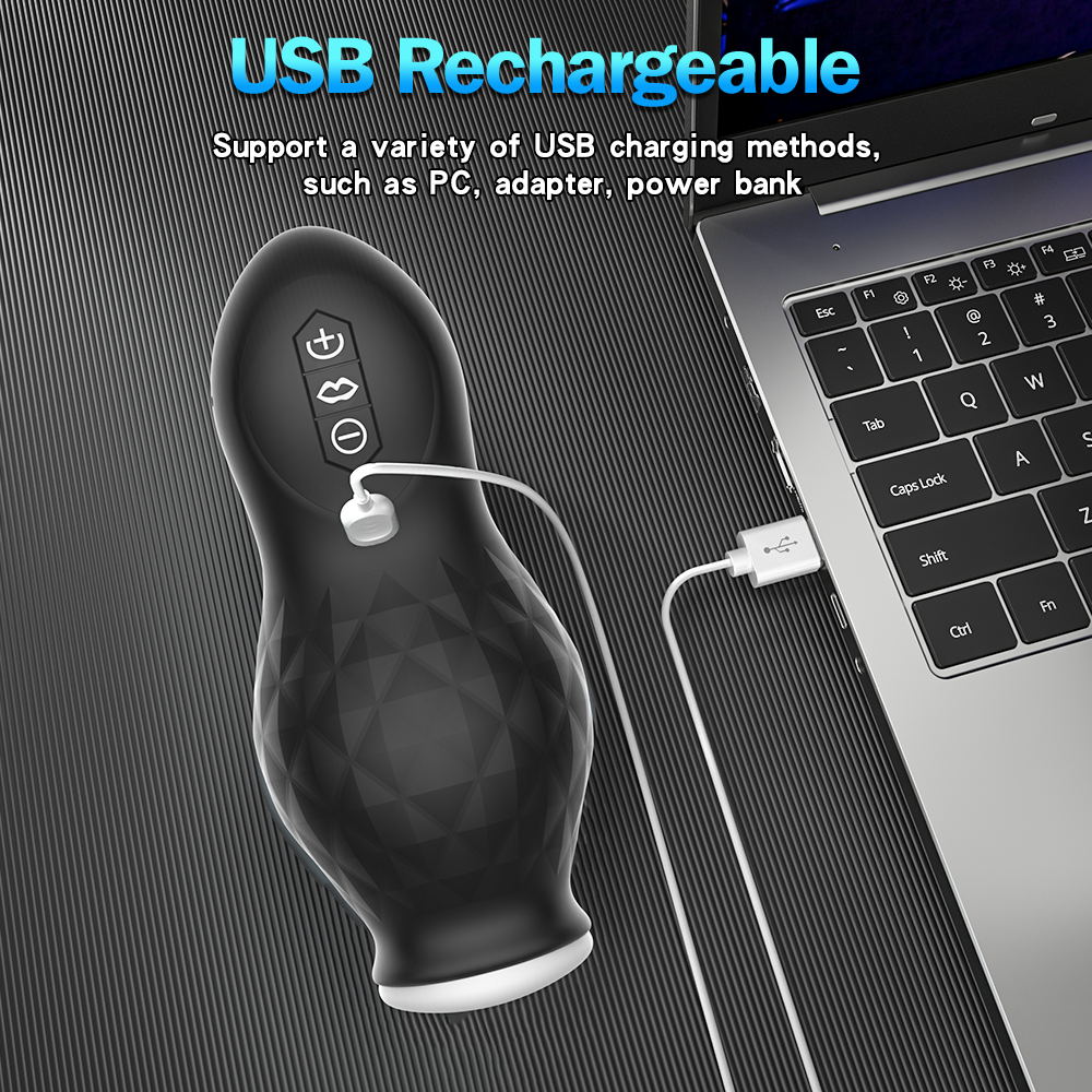 Dragon Scale Suction & Vibrating Masturbation Cup (Black) 07