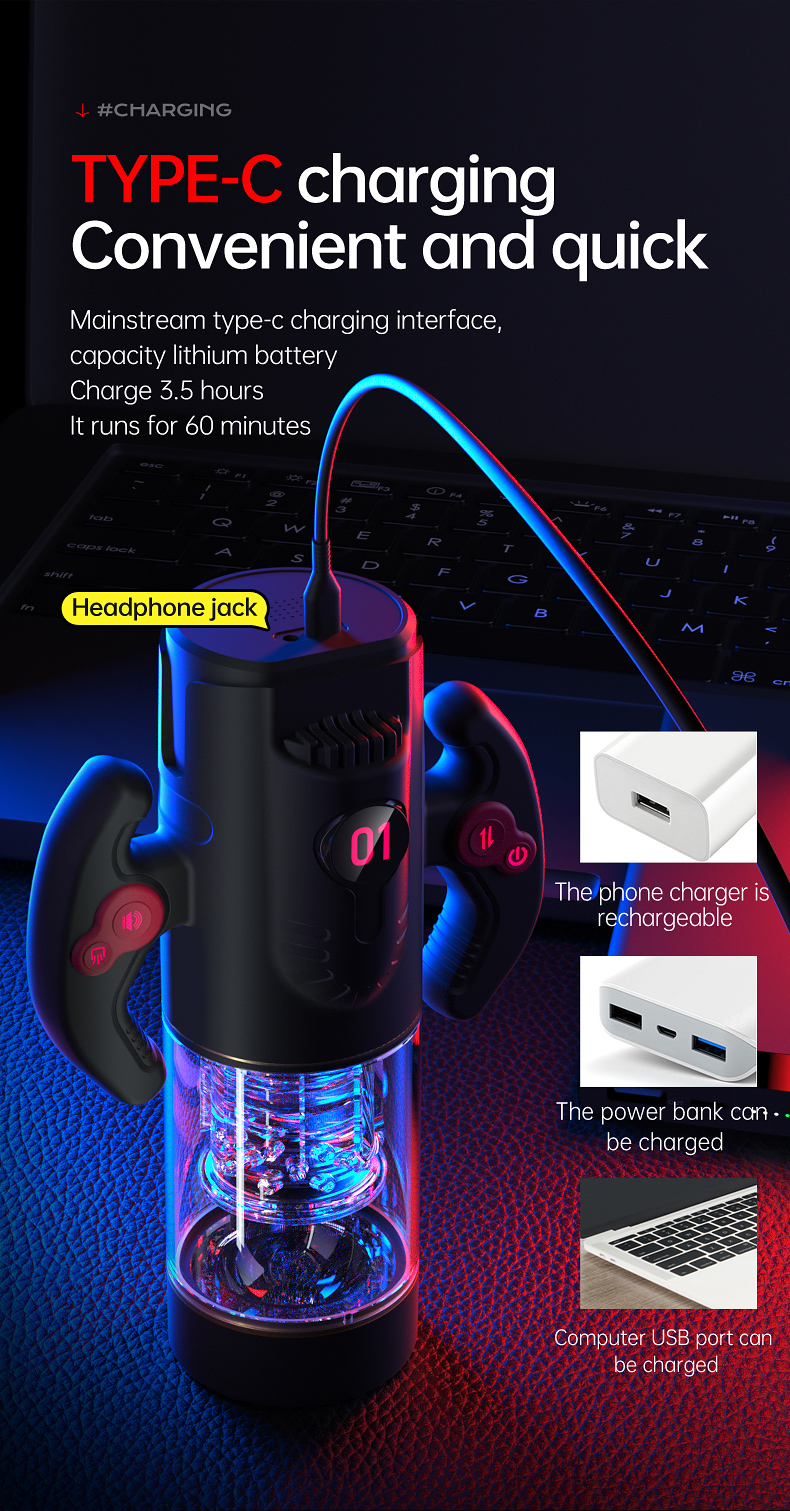 Mad King Dual-Handle Masturbation Cup 11
