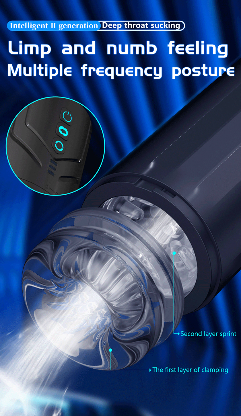 Dragon Suction Rotating Masturbation Cup (D03E Black) 04