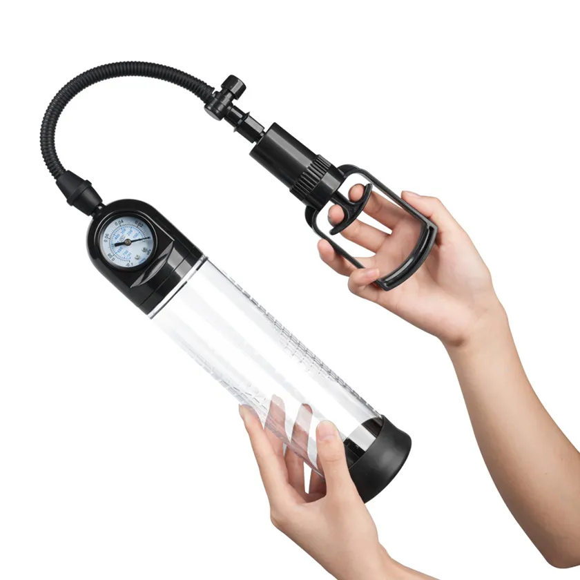 TSN Male Air Pressure Gauge Manual Vacuum Penis Erection Enhancement Device01