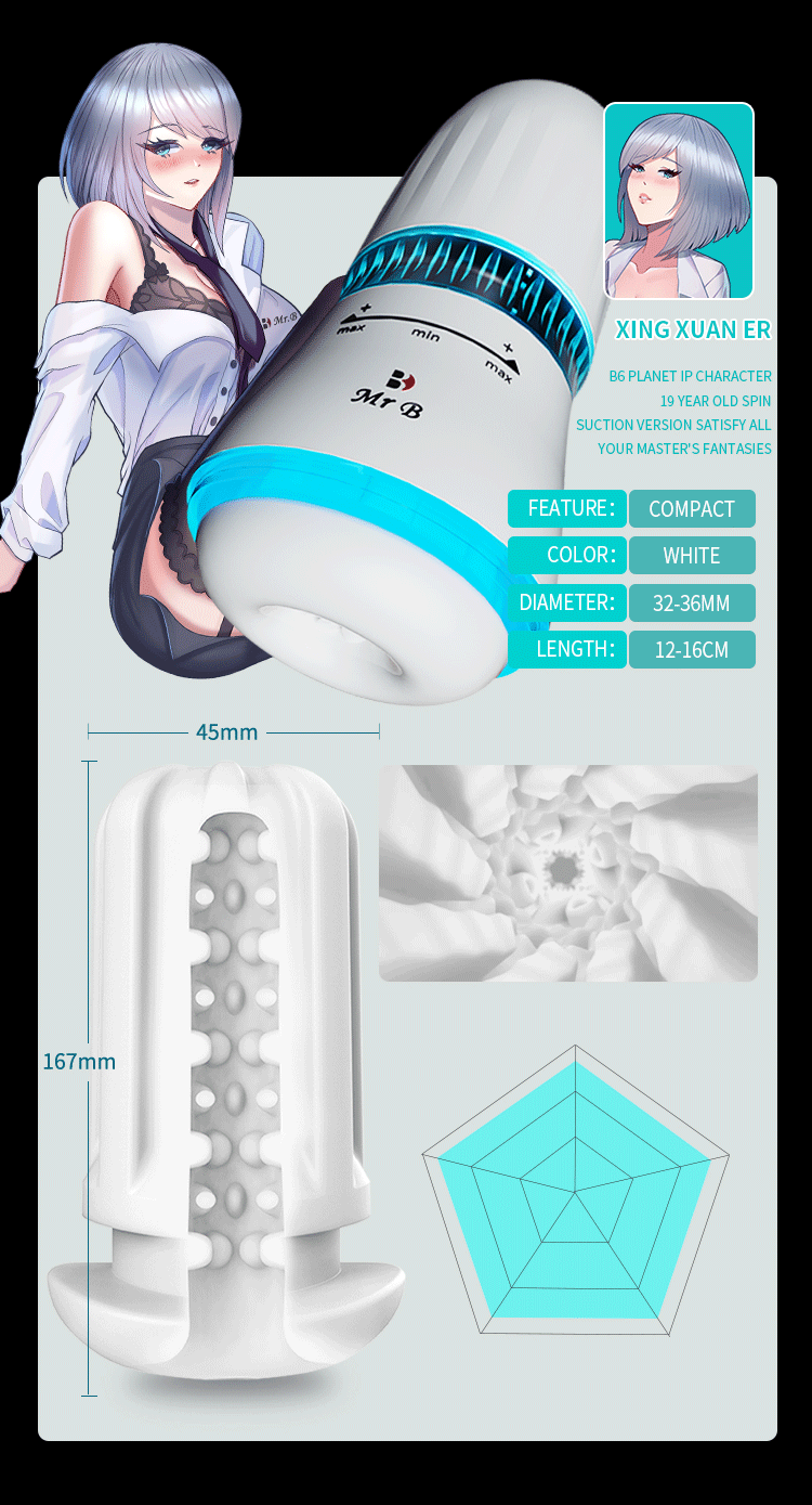 MR.B B6 Stellar Rotating & Suction Masturbation Cup 08