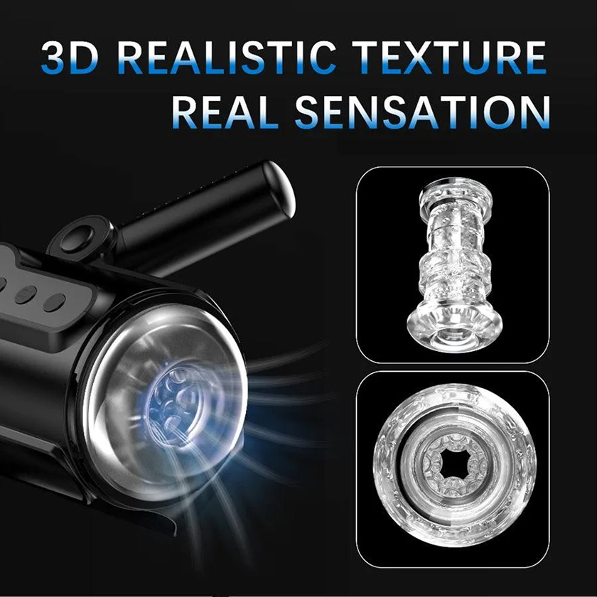 Handle-Controlled Accelerated Thrusting Vibrating Digital Display Masturbation Cup 03