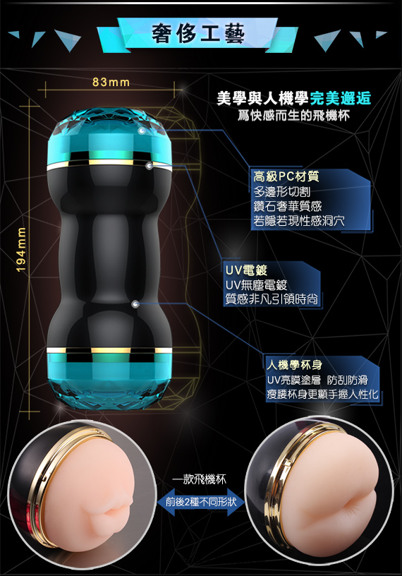 鑽石自慰飛機杯(肛門形)